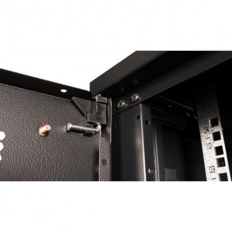 Шкаф 19" телекоммуникационный настенный, 4U 280x600х450 мм, дверь перфорация, черный